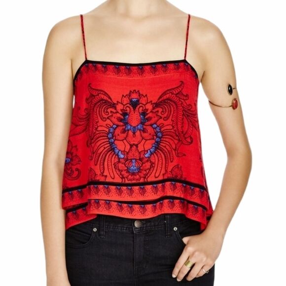 FREE PEOPLE Scarf Print Tank Size XSMALL - Picture 1 of 14